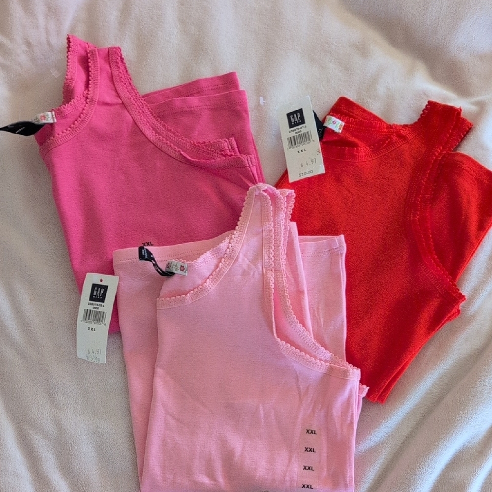 Gap Pink and Red Tank Tops Set